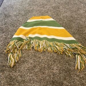 Striped Green and Yellow Knit Scarf